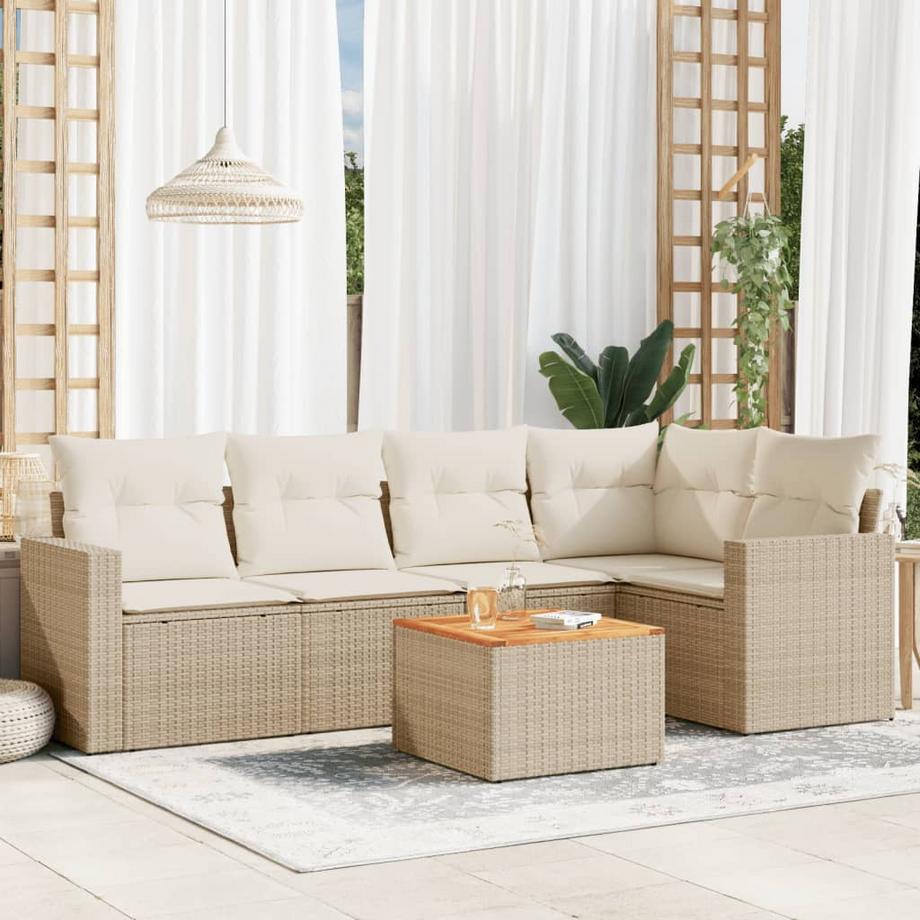 VidaXL Ensemble de canapés de jardin rotin synthétique  