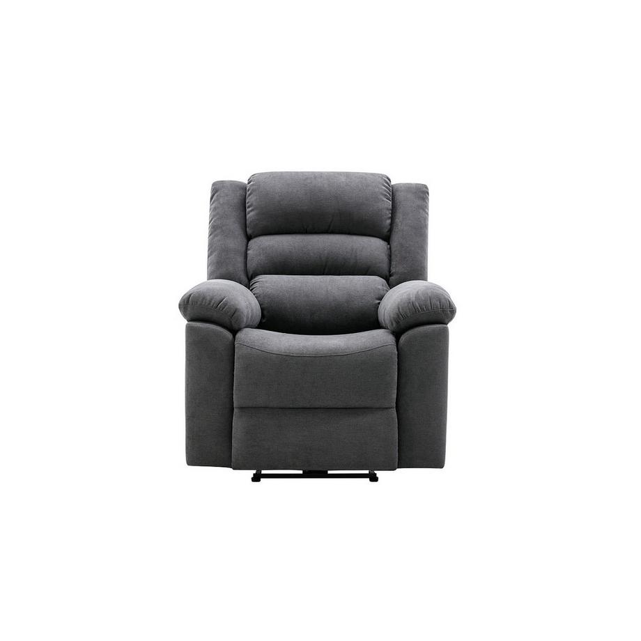 Vente-unique Canapé 3 places et fauteuil relax électrique en tissu gris BUROLO  