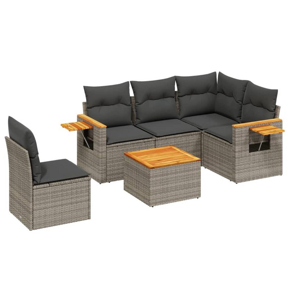 set divano da giardino Polirattan