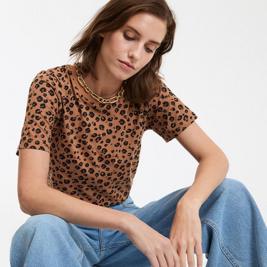 La Redoute Collections Rundhals Kurzarm T-Shirt  