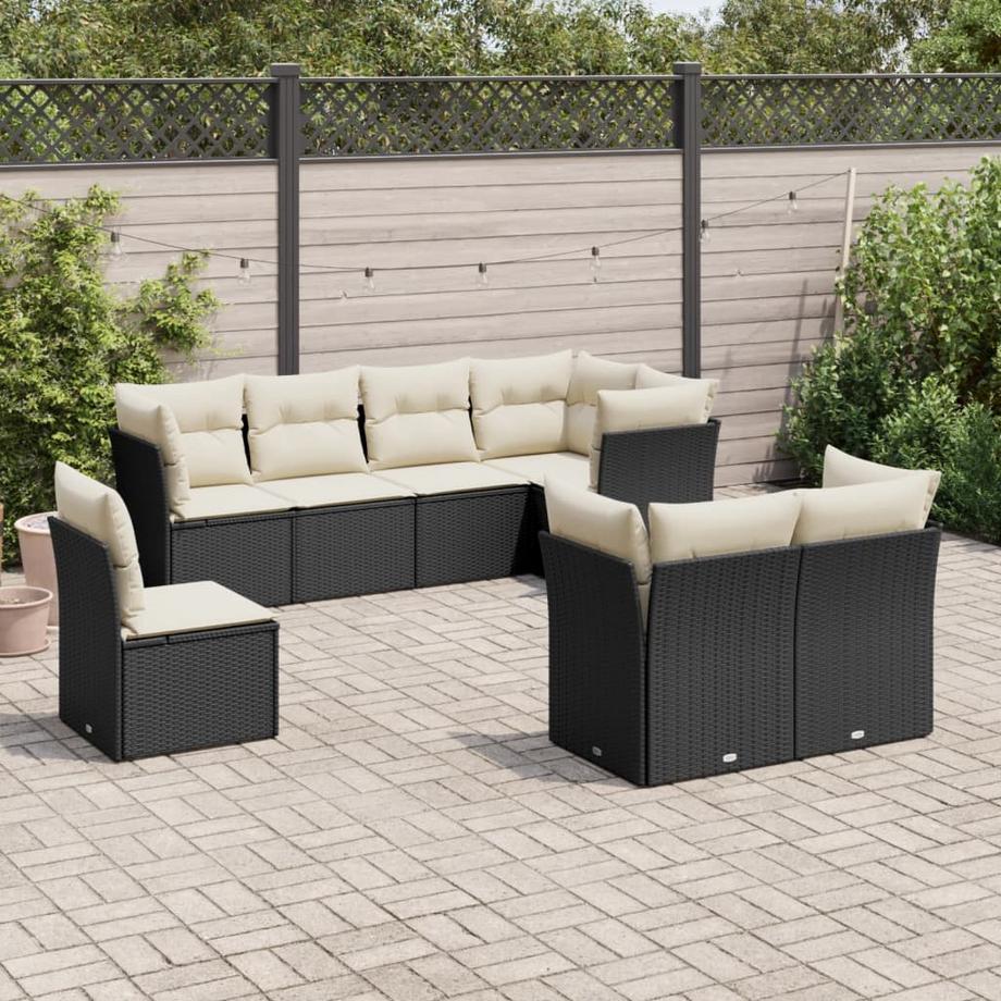 VidaXL Ensemble de canapés de jardin rotin synthétique  
