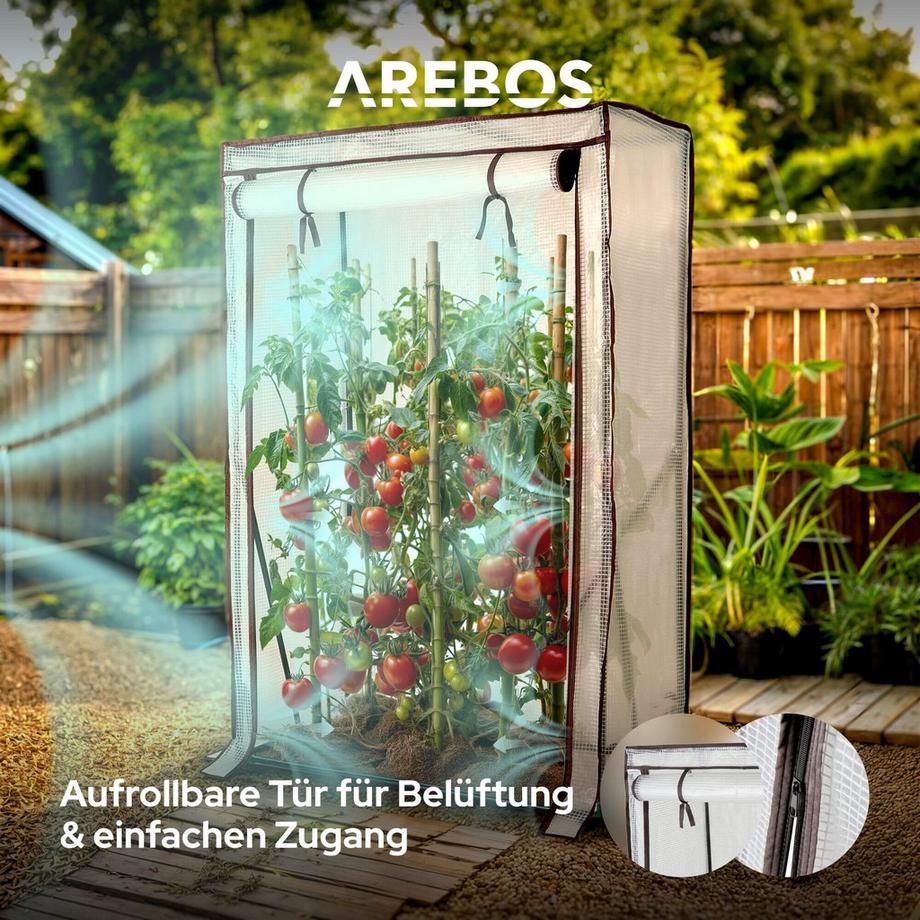 Arebos Serra per pomodori Serra precoce Serra in film plastico  