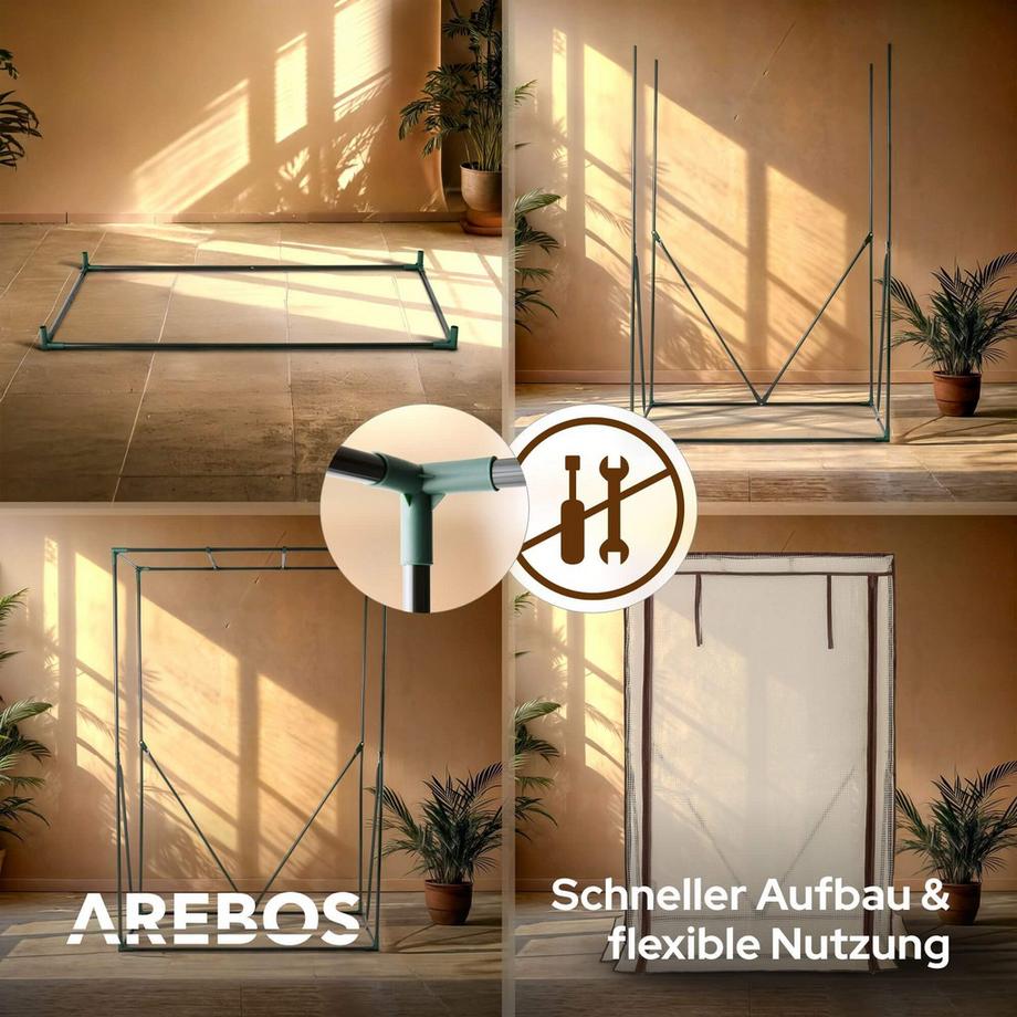 Arebos Serra per pomodori Serra precoce Serra in film plastico  