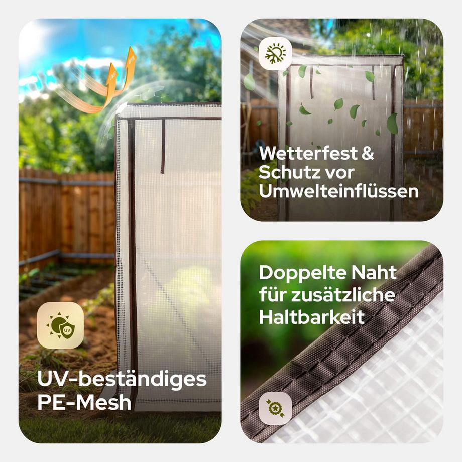 Arebos Serra per pomodori Serra precoce Serra in film plastico  