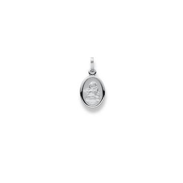 Pendentif ange en or blanc 750, 19x9mm