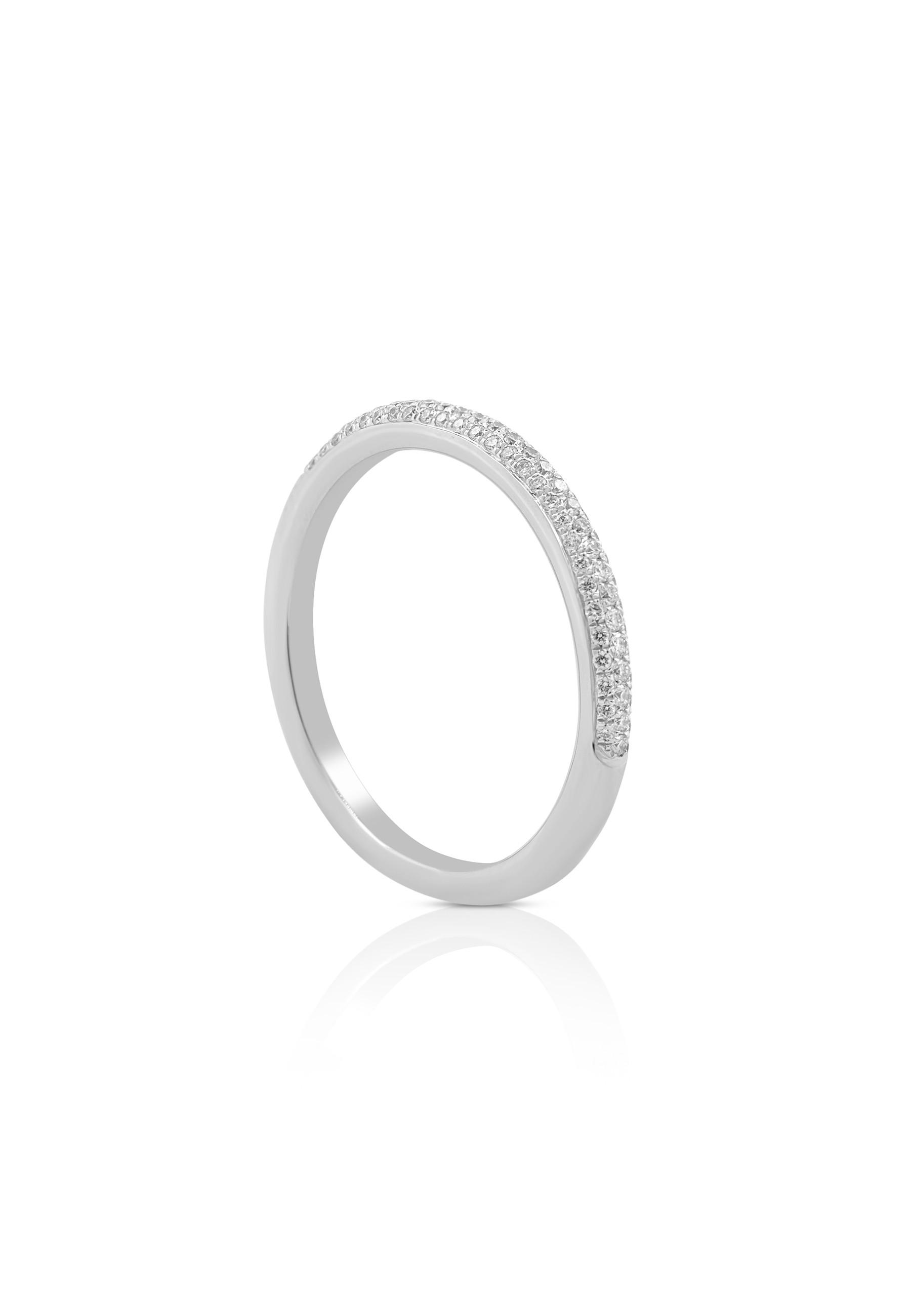 MUAU Schmuck  Bague diamant 0,25ct. or blanc 750 