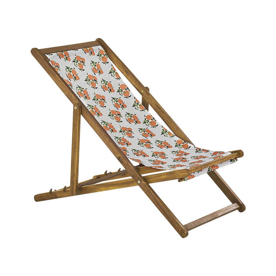 Beliani Lot de 2 chiliennes pliantes en Tissu Moderne ANZIO  