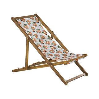 Beliani Set mit 2 klappbaren Liegestühlen aus Stoff Modern ANZIO  