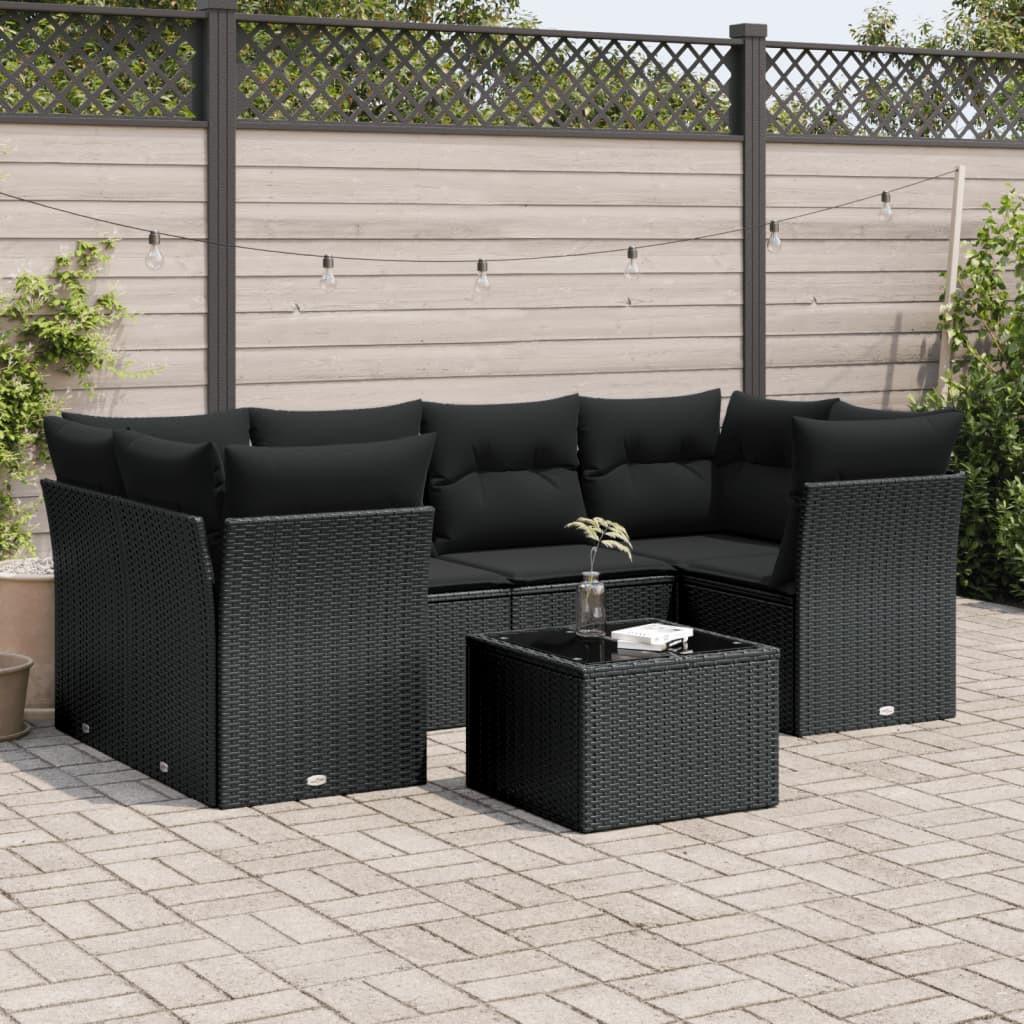 VidaXL set divano da giardino Polirattan  