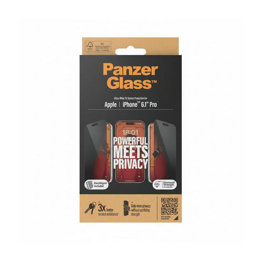 PanzerGlass  Verre pour iPhone 15 Pro UWF 