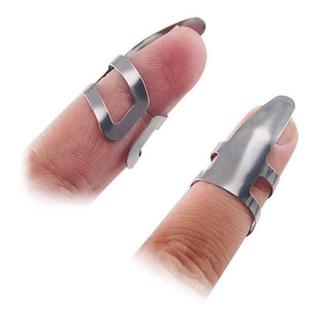 eStore 3x Médiator Doigt pour Guitare - Acier Inoxydable  