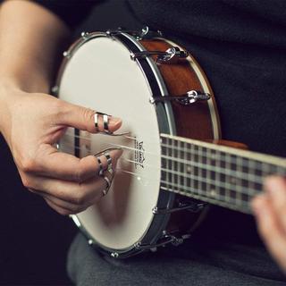 eStore 3 plettri a dito per chitarra - acciaio inossidabile  