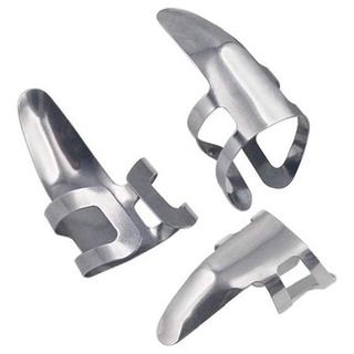 eStore 3x Médiator Doigt pour Guitare - Acier Inoxydable  