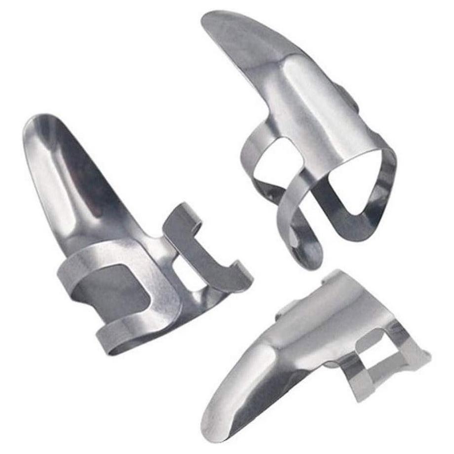 3x Fingerplektrum für Gitarre - Edelstahl