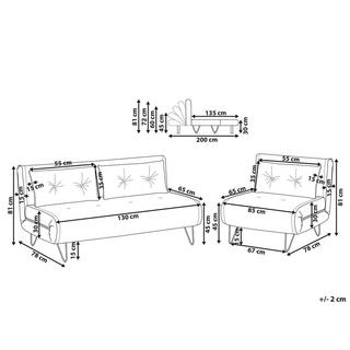 Beliani Wohnzimmer Set aus Samtstoff Modern VESTFOLD  