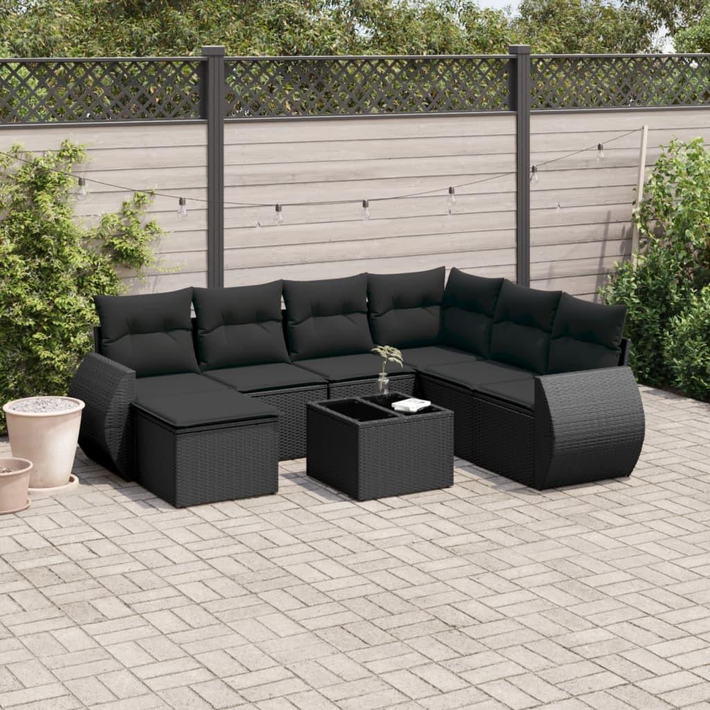 VidaXL set divano da giardino Polirattan  