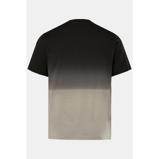 JP1880  T-shirt con tintura Dip-Dye, mezze maniche, stampa sul petto e scollo a girocollo, fino alla tg. 8XL 