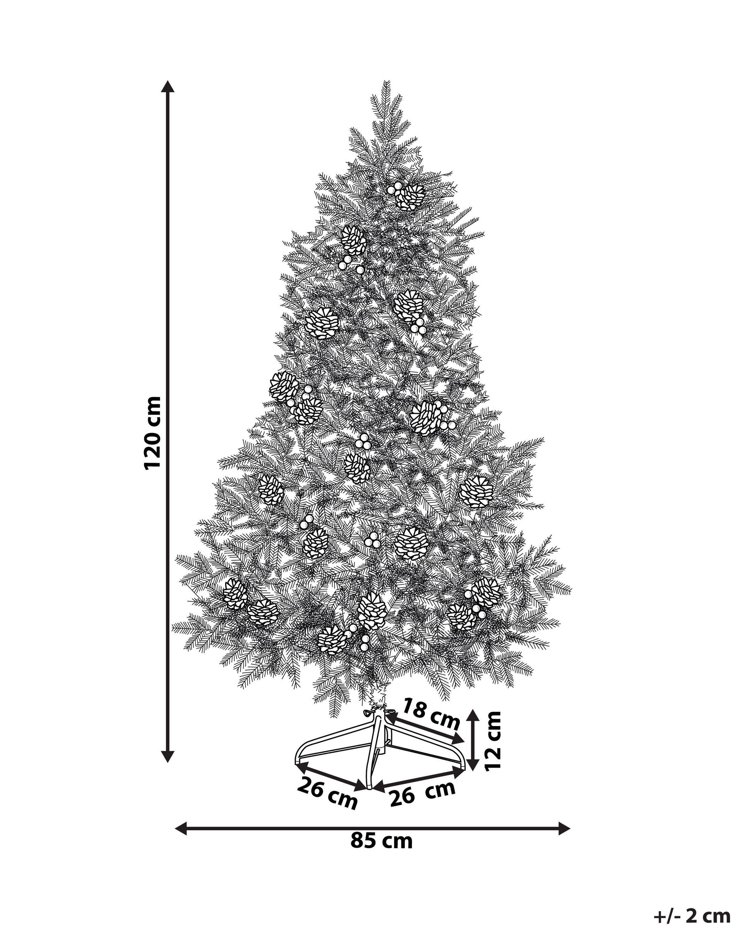 Beliani Weihnachtsbaum aus PVC Klassisch DENALI  