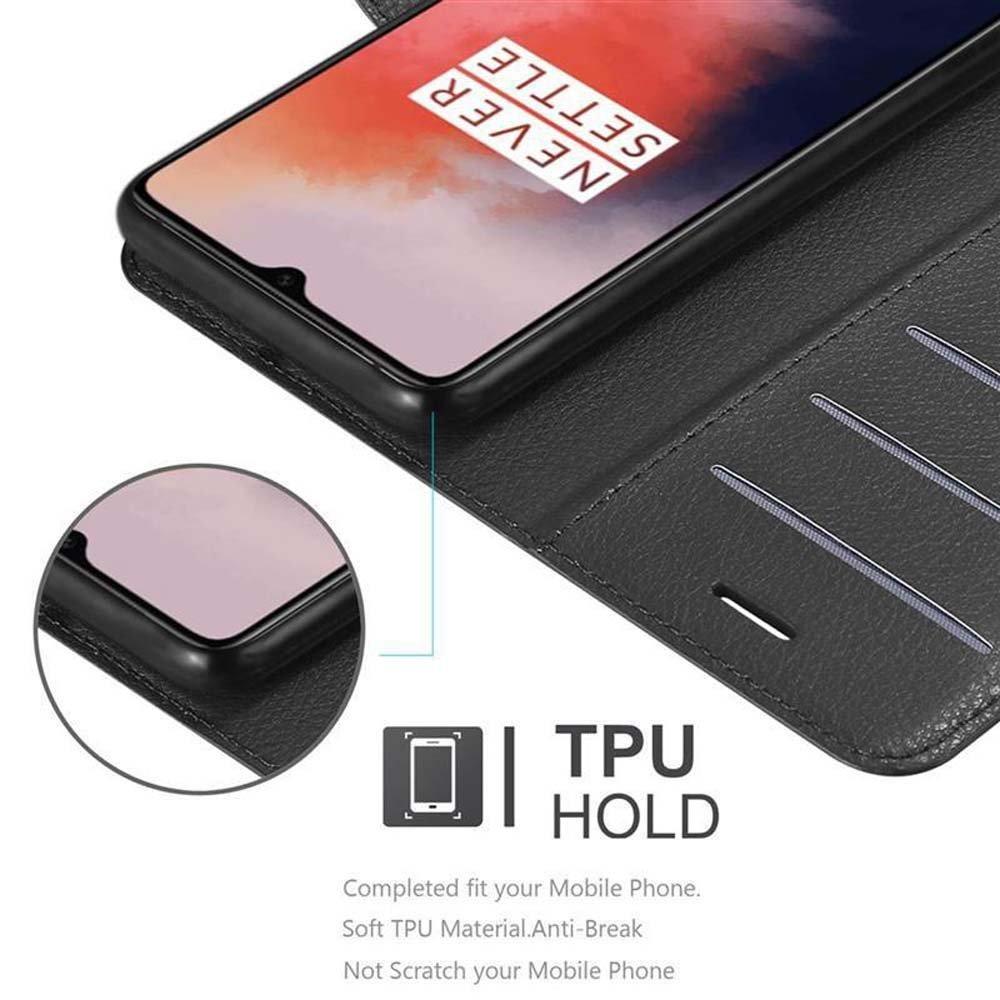 Cadorabo  Housse compatible avec OnePlus 7T - Coque de protection avec fermeture magnétique, fonction de support et compartiment pour carte 