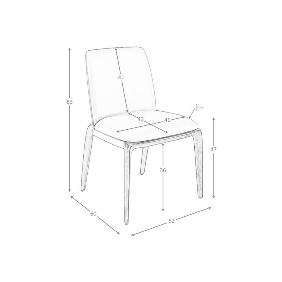 ANGEL CERDA Stuhl ausem Öko-Leder  