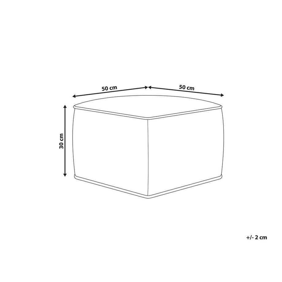 Beliani Pouf en Velours Traditionnel DAREYN  