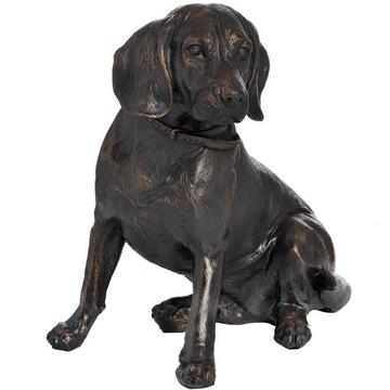 sitzender Spaniel mit Bronzeeffekt