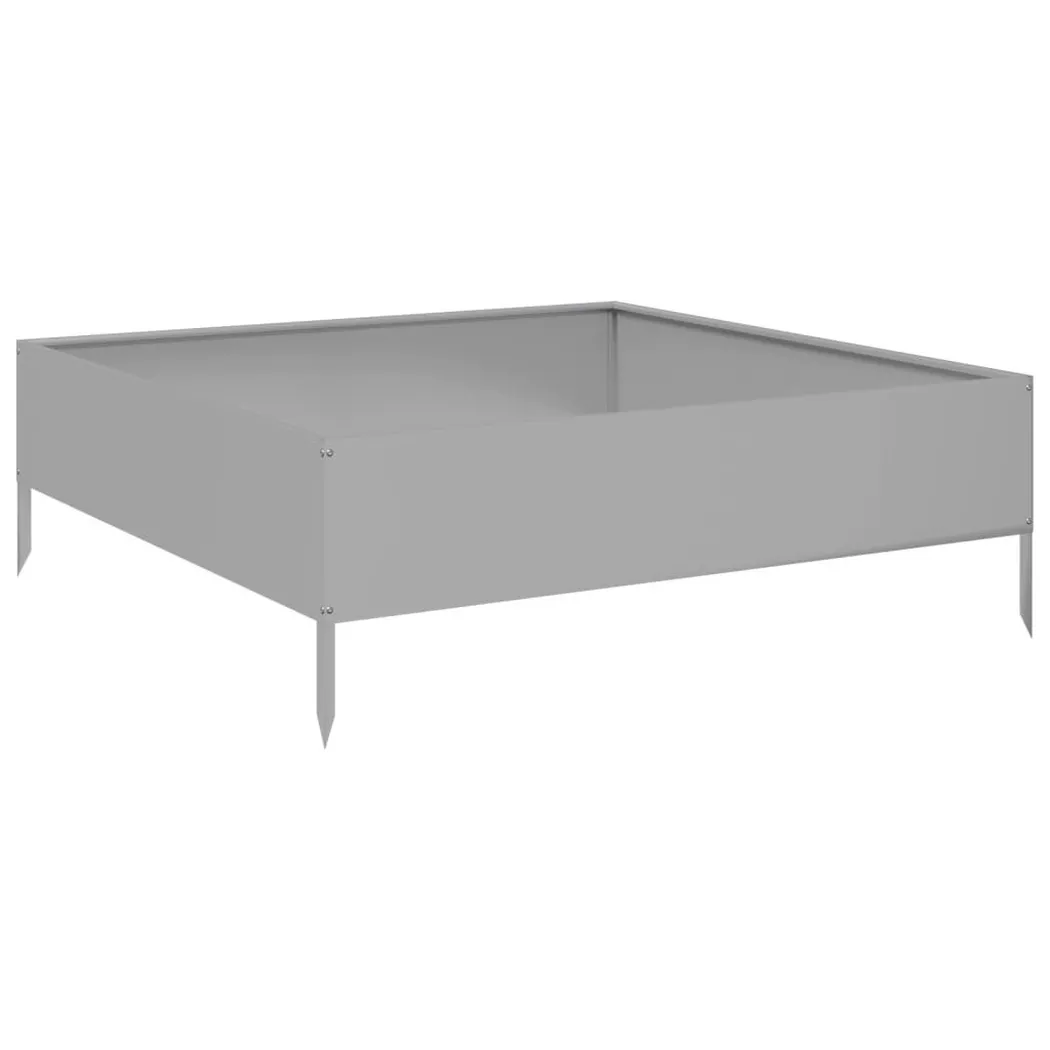 VidaXL - Lit surélevé de jardin acier, One Size, Gris Moyen