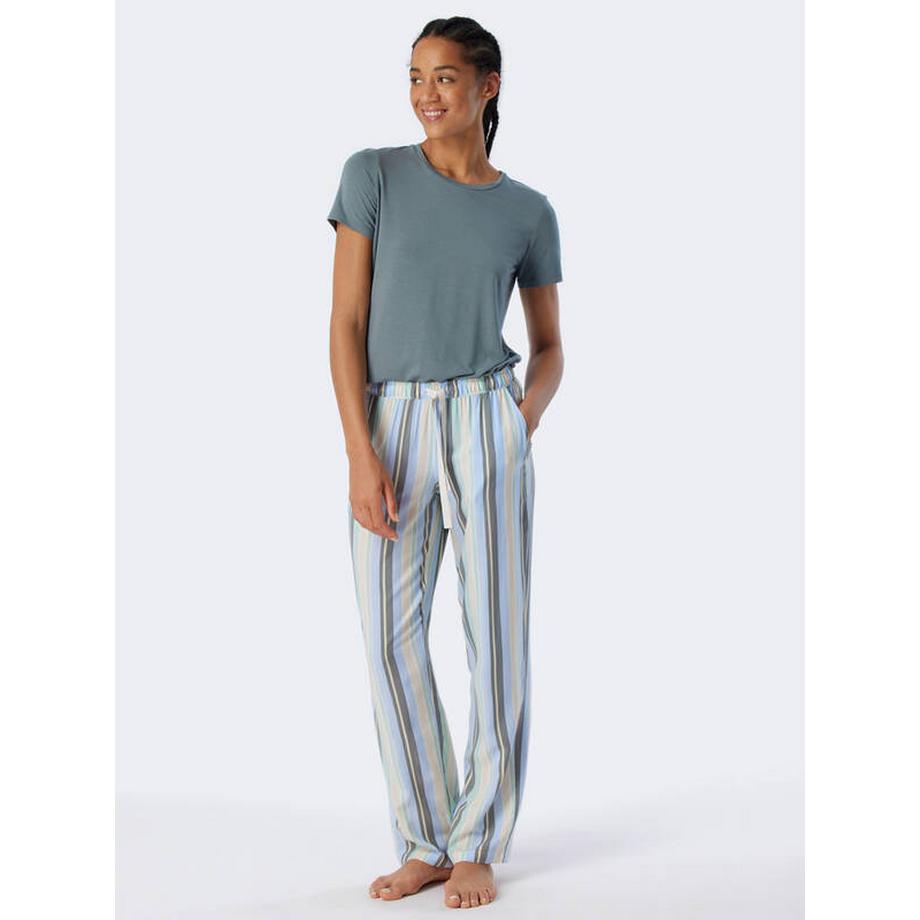 Schiesser Pantalon Lounge Rayé en Viscose  