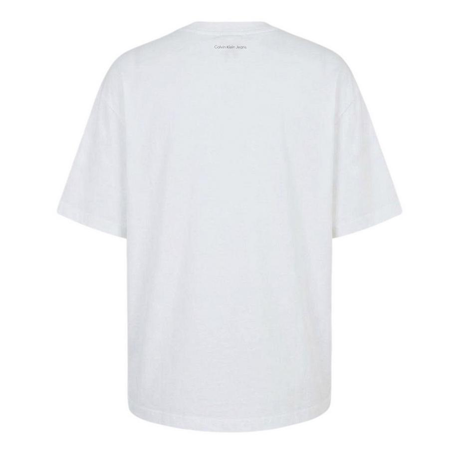 Calvin Klein T-Shirt Manches Courtes avec Logo Rectangulaire  
