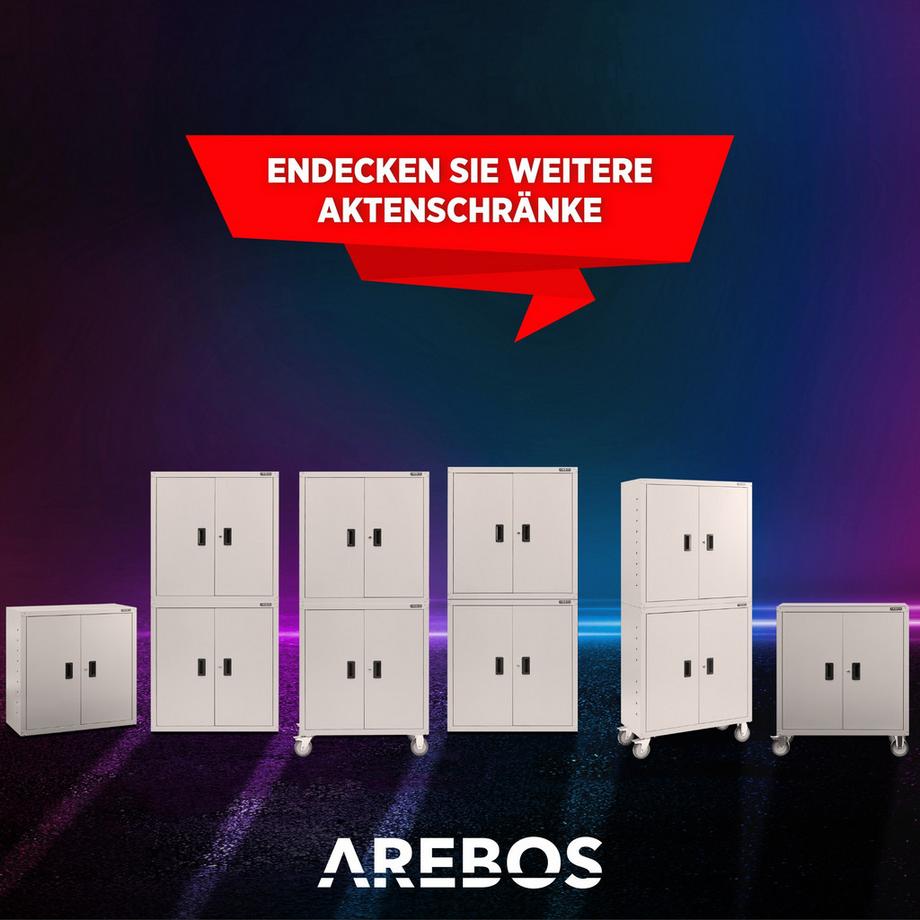 Arebos Armoire de classement  Armoire de bureau  Armoire de stockage  Armoire en acier  