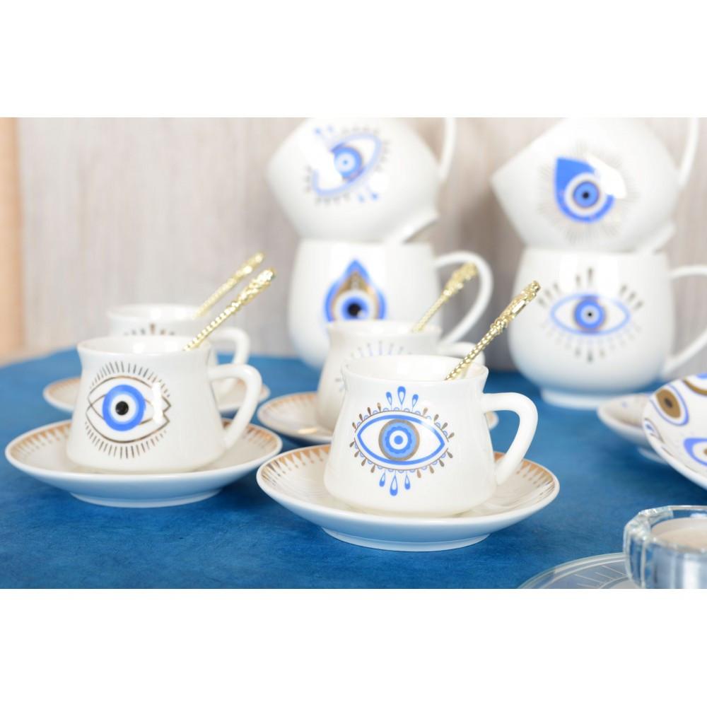 Aulica TASSES ET SOUS-TASSES CHANCE - LOT DE 4  