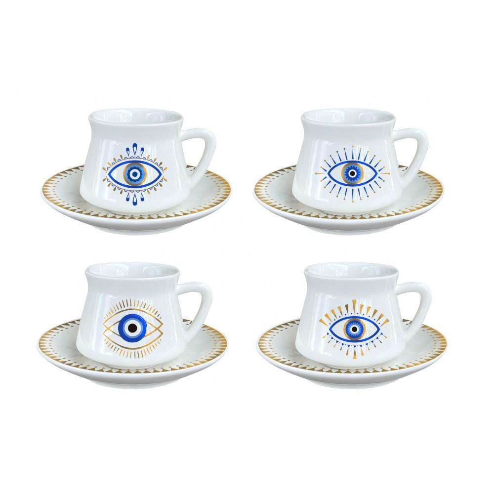 Aulica TASSES ET SOUS-TASSES CHANCE - LOT DE 4  