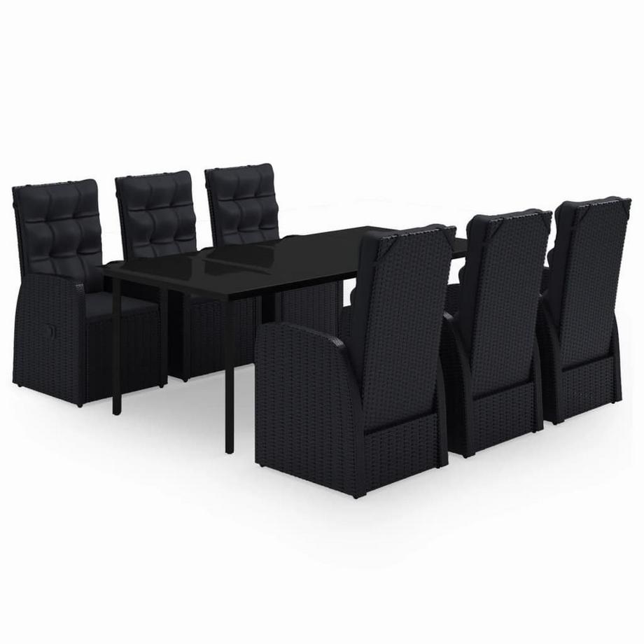 set da pranzo da giardino Polirattan