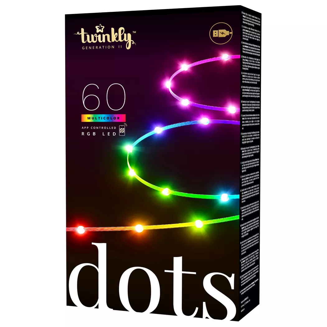 twinkly - DOTS avec 60 LED RGB, 3 Monate