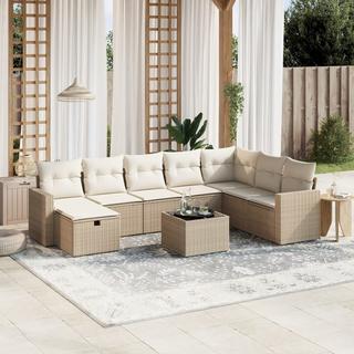 VidaXL set divano da giardino Polirattan  