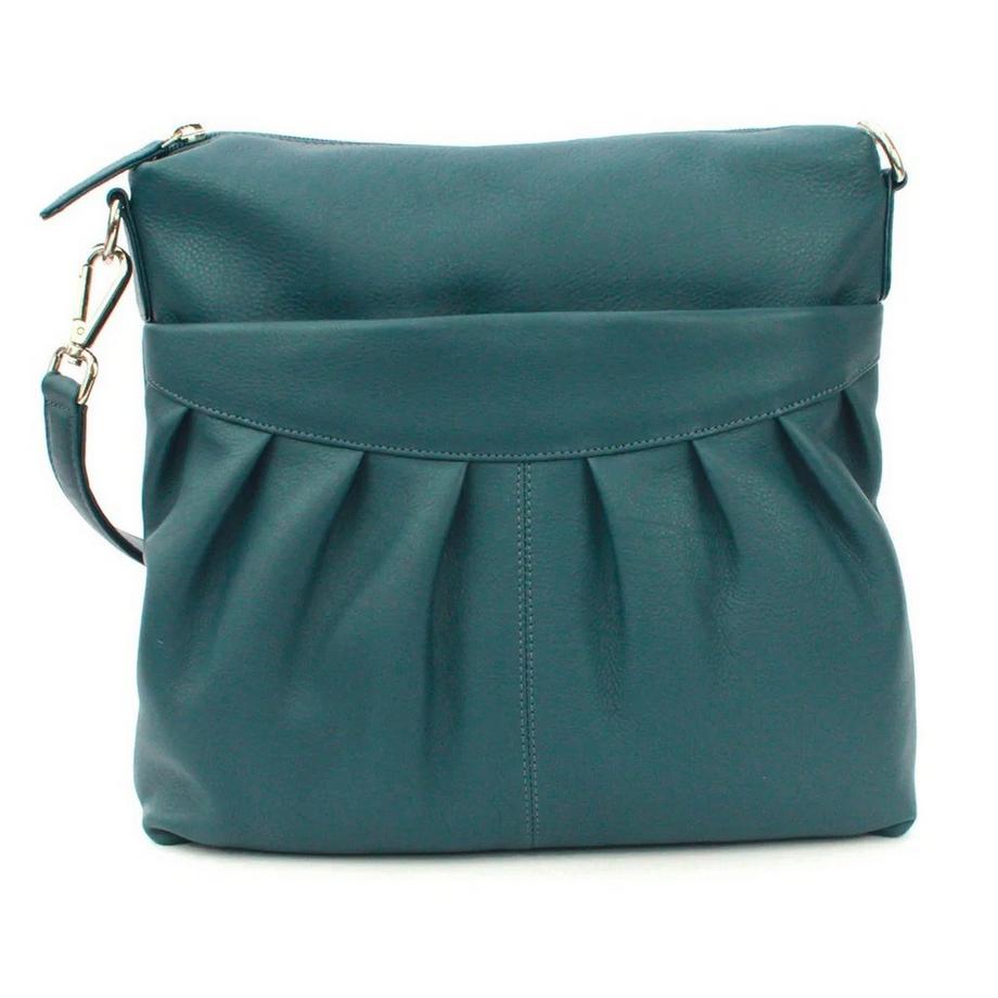 Handtasche Leona, Gerafft, Leder