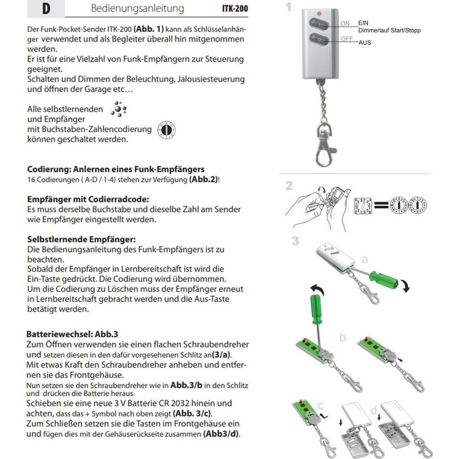 Intertechno  funk-minisender 1-fach itk-200 