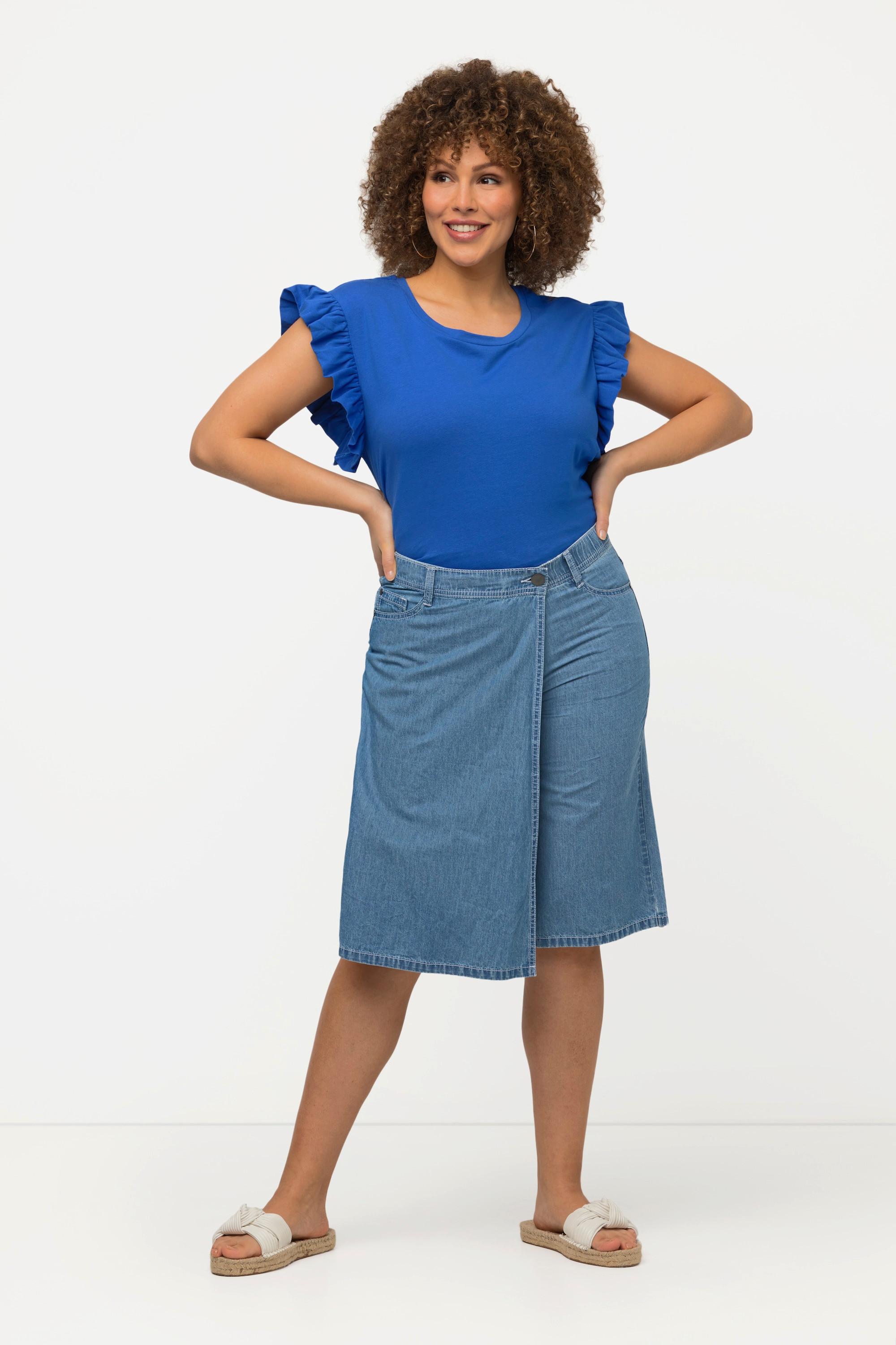 Ulla Popken Denim Skort Mary 5-Pocket Style Elastikbund  