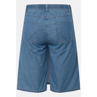 Ulla Popken  Short Mary en jean. Coupe 5 poches, taille élastique. 