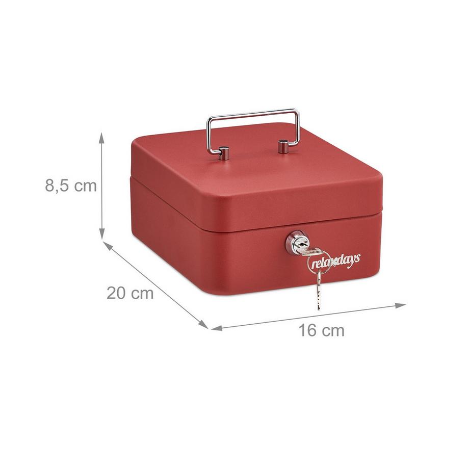 B2X  Rote Geldschublade mit Münzzähler 