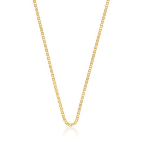 MUAU Schmuck  Collier gourmette or jaune 375, 1.7mm, 42cm 