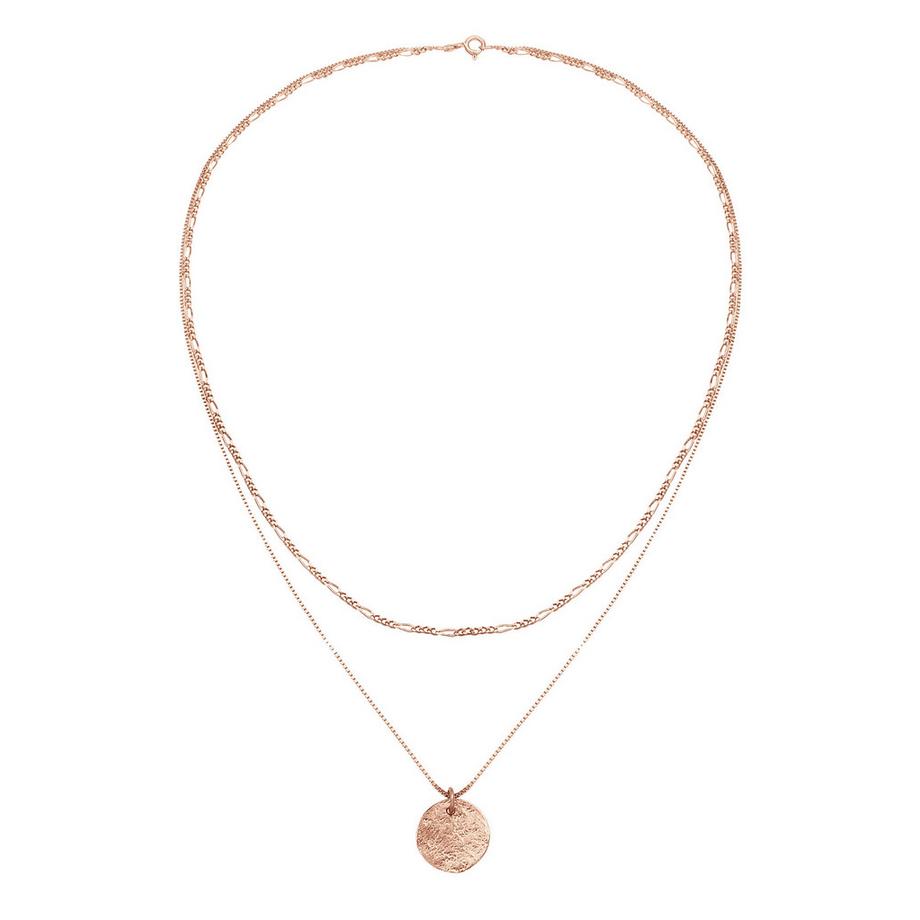 Elli  Halskette Layer Plättchen Anhänger 