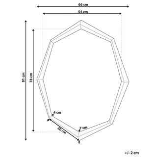 Beliani Wandspiegel aus MDF-Platte Glamourös OENO  