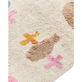 Beliani Kinderteppich aus Baumwolle Boho DARAN  