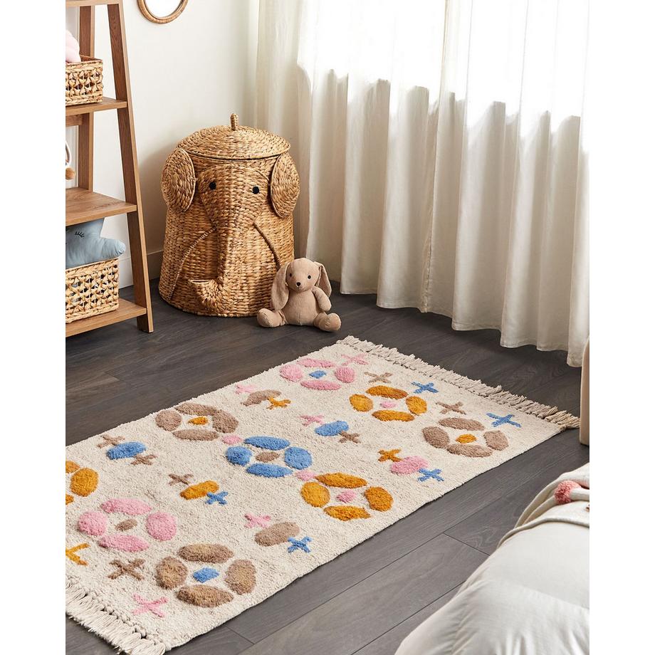 Beliani Kinderteppich aus Baumwolle Boho DARAN  