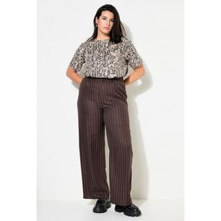 Studio Untold  Hose, High Waist, weites Bein, Schimmer, Nadelstreifen 