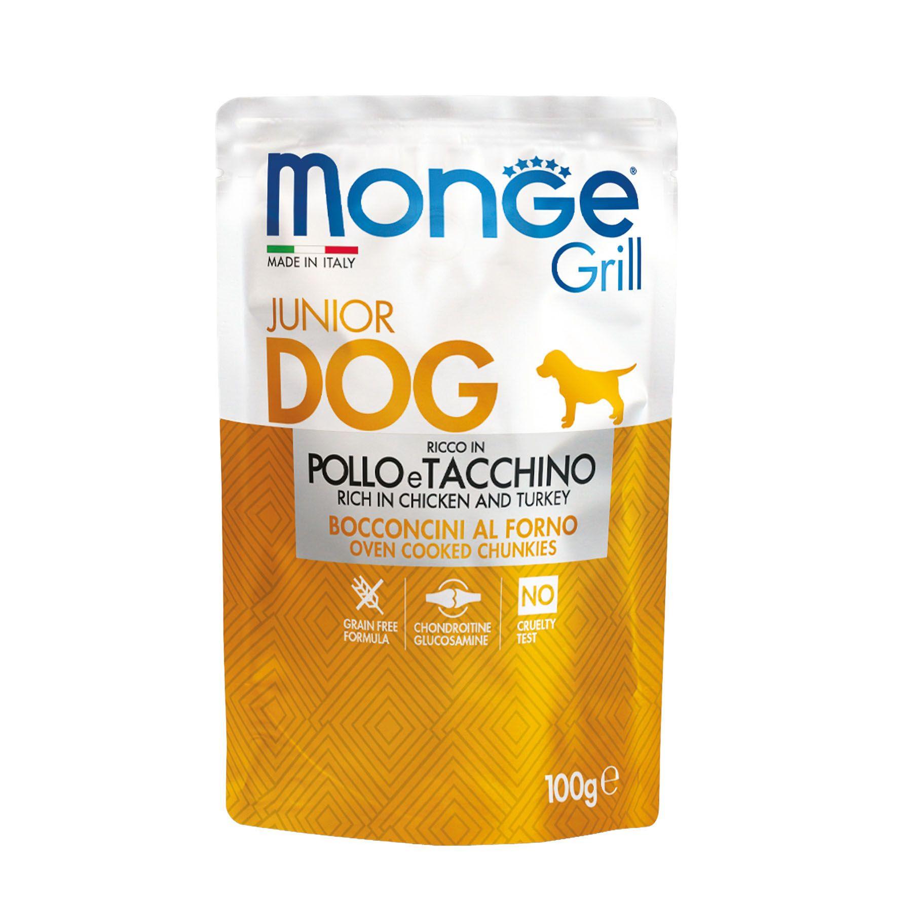 Monge  Grill pour chiot au poulet et dinde - Multipack 