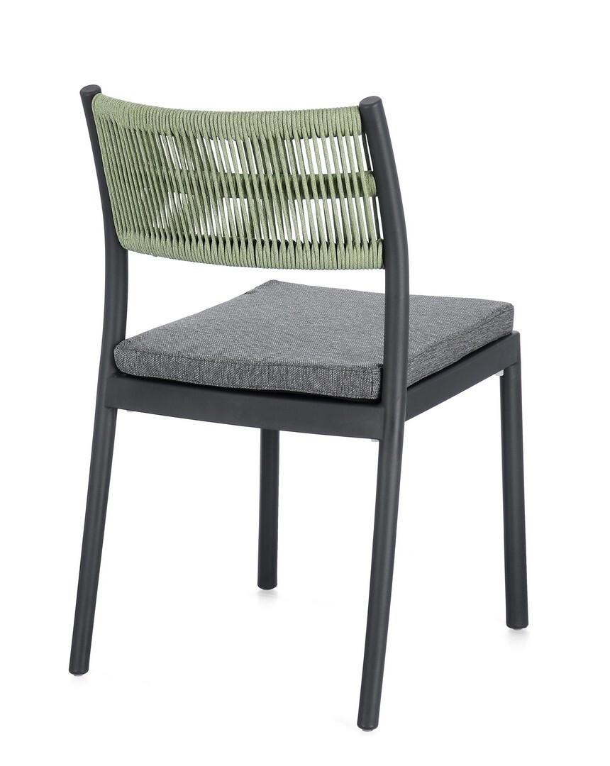 mutoni Chaise Alvin anthracite vert  