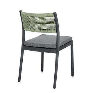 mutoni Chaise Alvin anthracite vert  