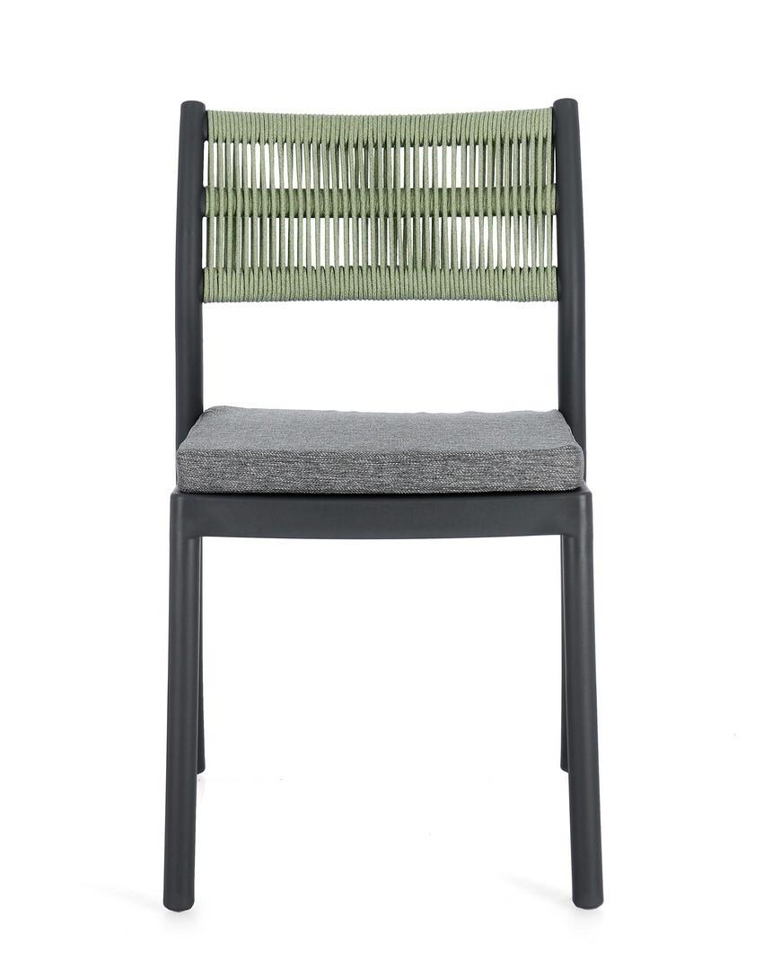 mutoni Chaise Alvin anthracite vert  